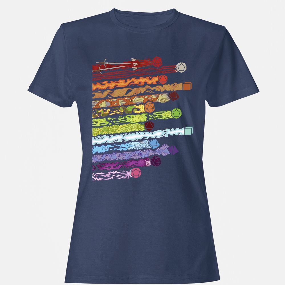 Damage Dices Women's T-Shirt - Navy - 10