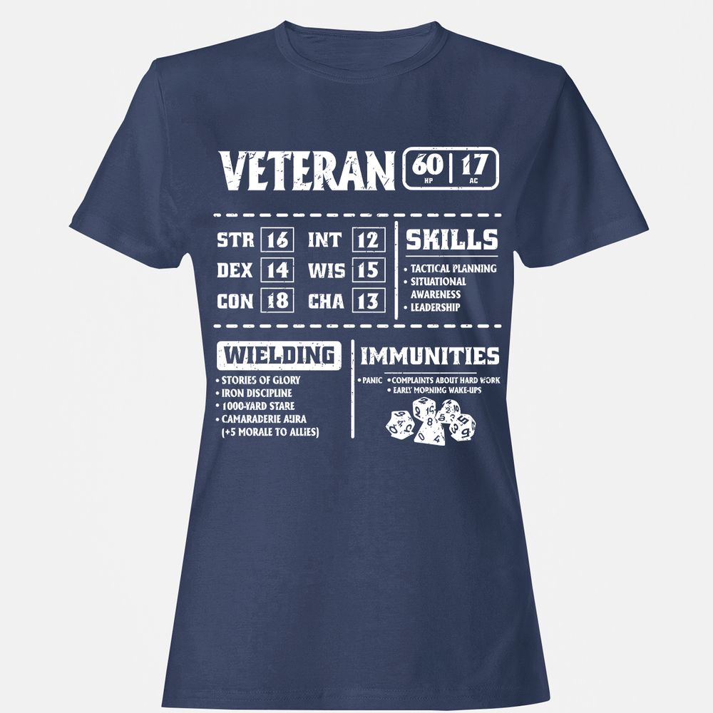 Veteran New Ver. Women's T-Shirt - Navy - 10
