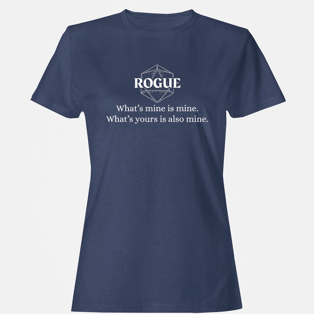 Rogue – What’s Mine Is Mine, What’s Yours Is Also Mine Women's T-Shirt - Navy - 10