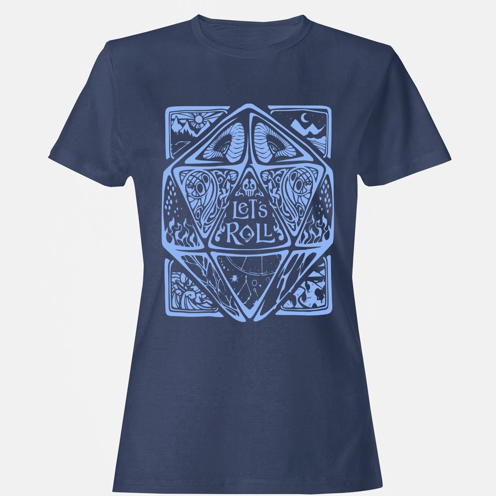 Let's Roll Women's T-Shirt - Navy - 10