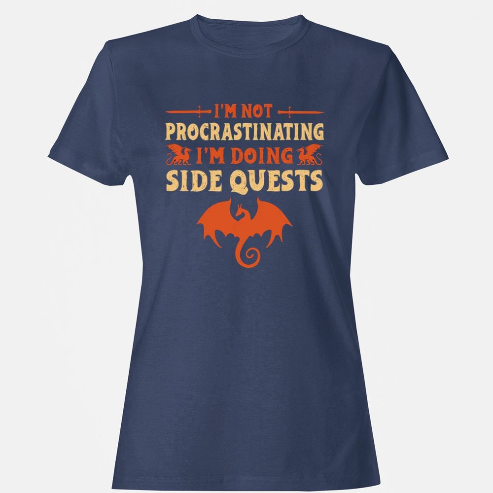 I'm Doing Side Quests Women's T-Shirt - Navy - 10