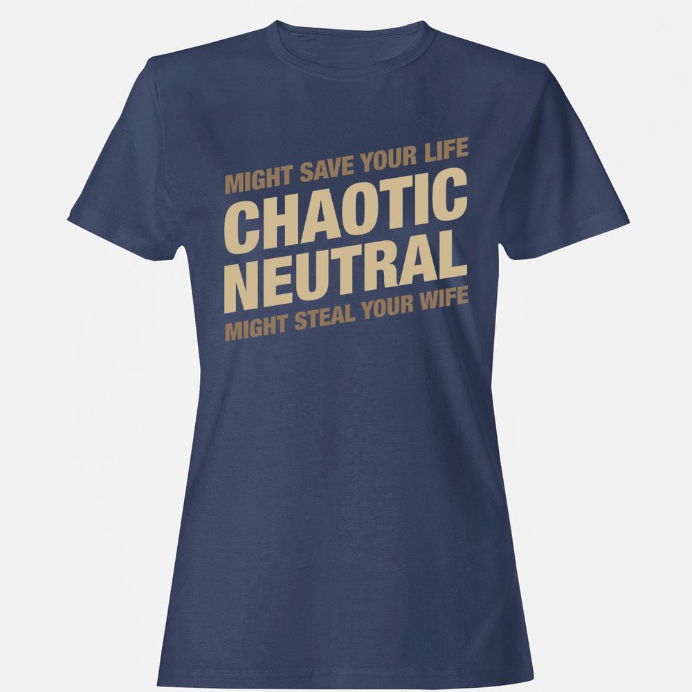 Might Save Your Life Might Steal Your Wife Women's T-Shirt - Navy - 10