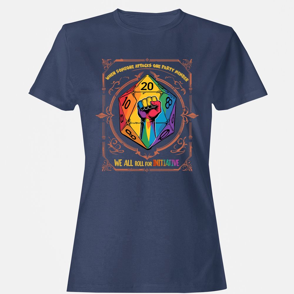 Roll For Initiative Women's T-Shirt - Navy - 10