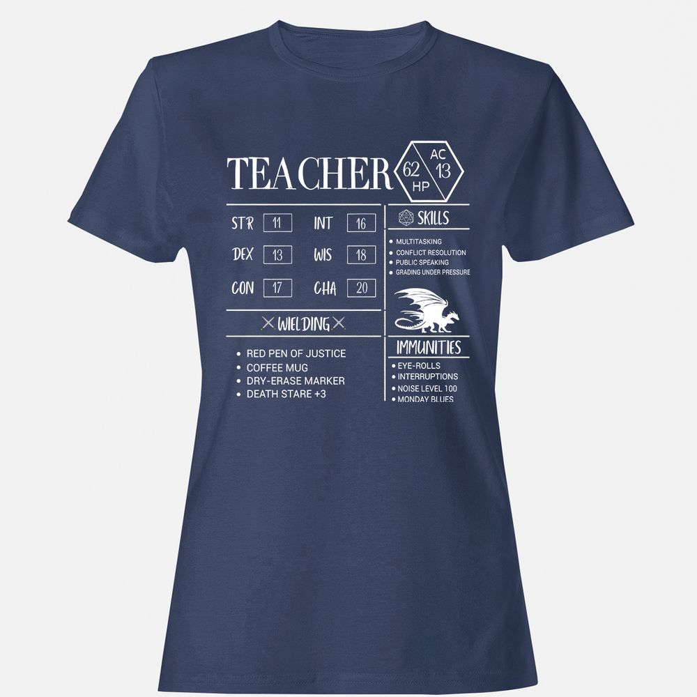 Teacher New Women's T-Shirt - Navy - 10