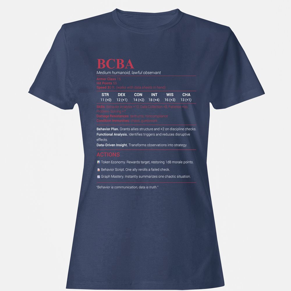 BCBA Women's T-Shirt - Navy - 10