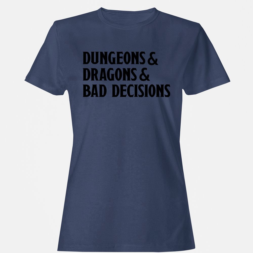 Bad Decisions Women's T-Shirt - Navy - 10