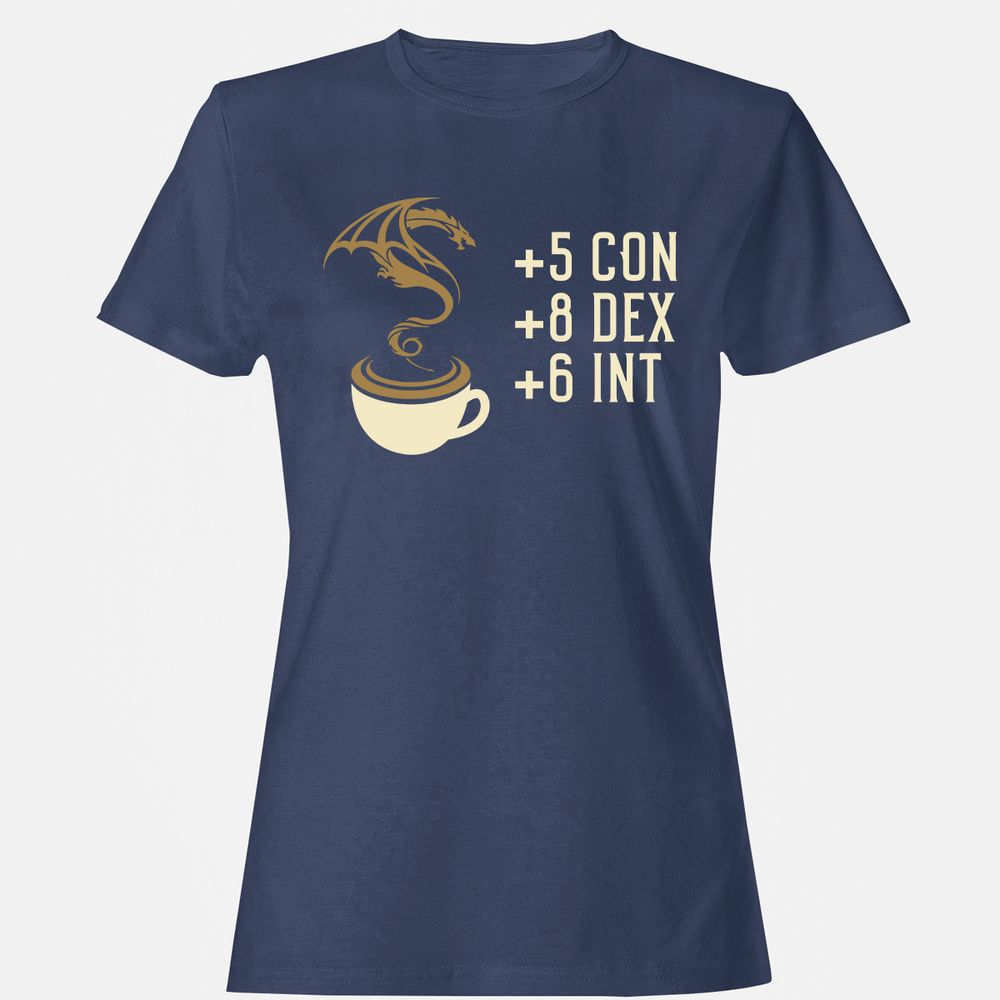Coffee Dragon Women's T-Shirt - Navy - 10