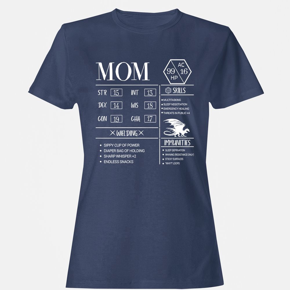 Mom New Women's T-Shirt - Navy - 10