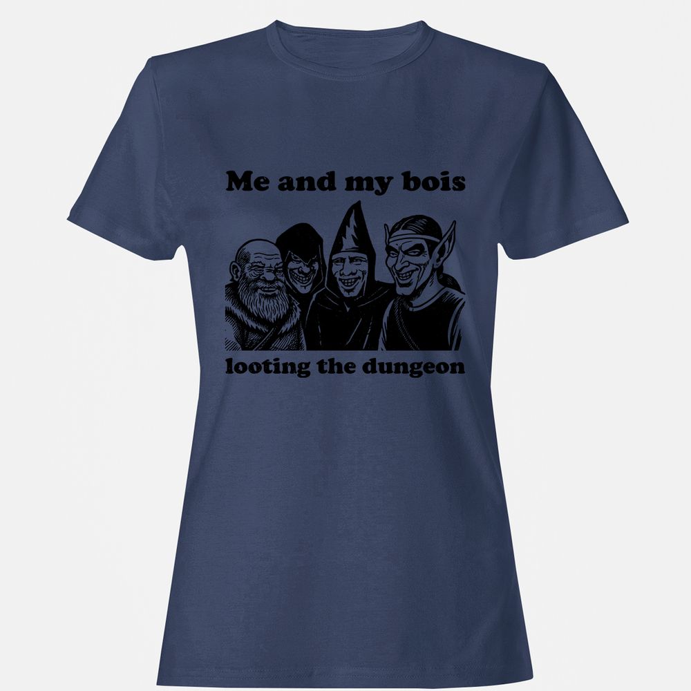 Me and my bois looting the dungeon Women's T-Shirt - Navy - 10