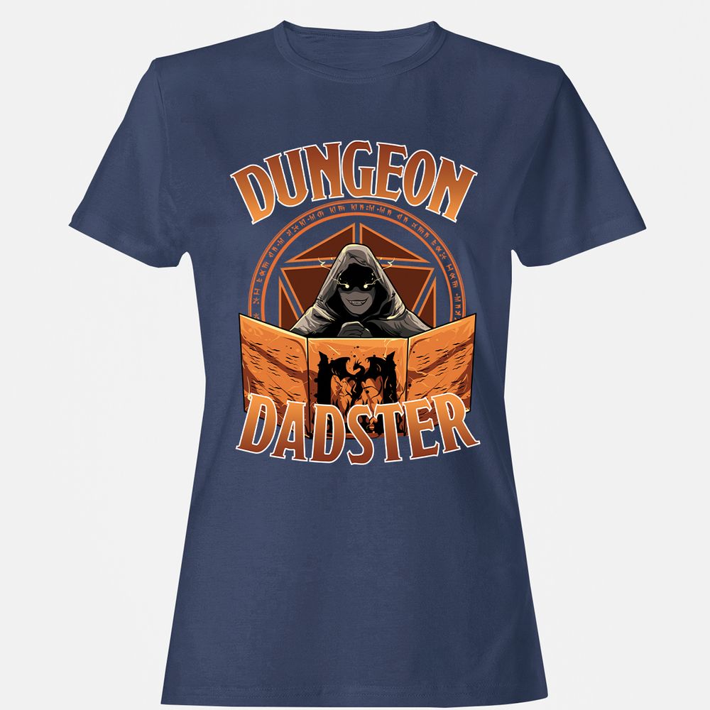 Dungeon Dadster Women's T-Shirt - Navy - 10