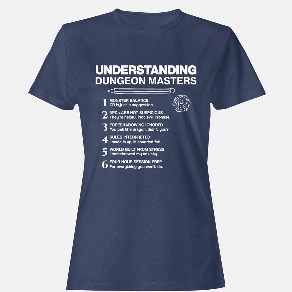 Understanding Dungeon Masters Women's T-Shirt - Navy - 10