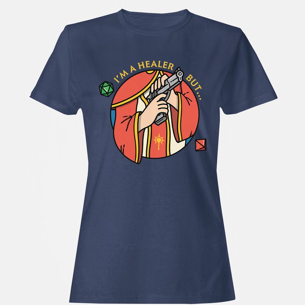 I'm A Healer But Women's T-Shirt - Navy - 10