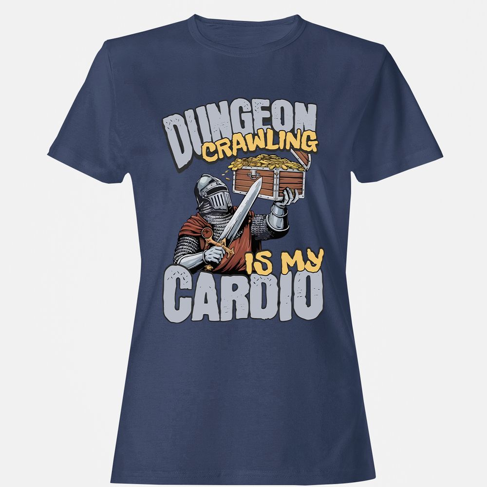 Dungeon Crawling Is My Cardio Women's T-Shirt - Navy - 10