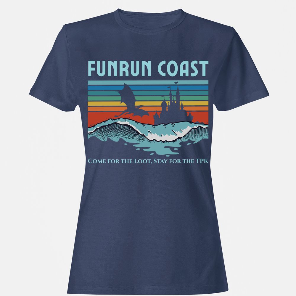 FUNRUN COAST Women's T-Shirt - Navy - 10