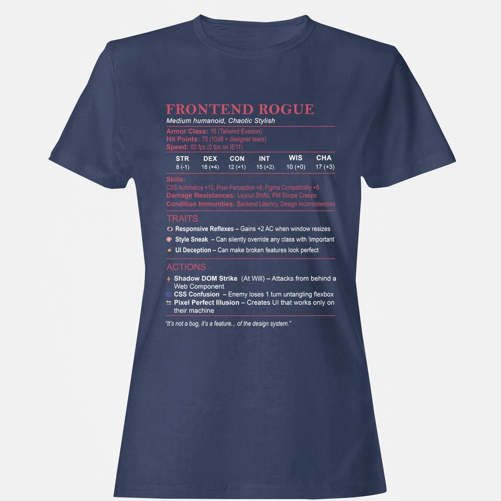 Frontend Rogue Women's T-Shirt - Navy - 10