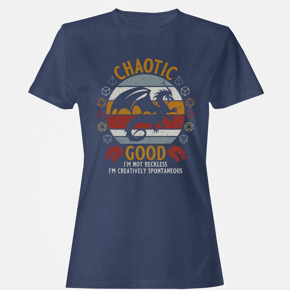Chaotic Good Women's T-Shirt - Navy - 10
