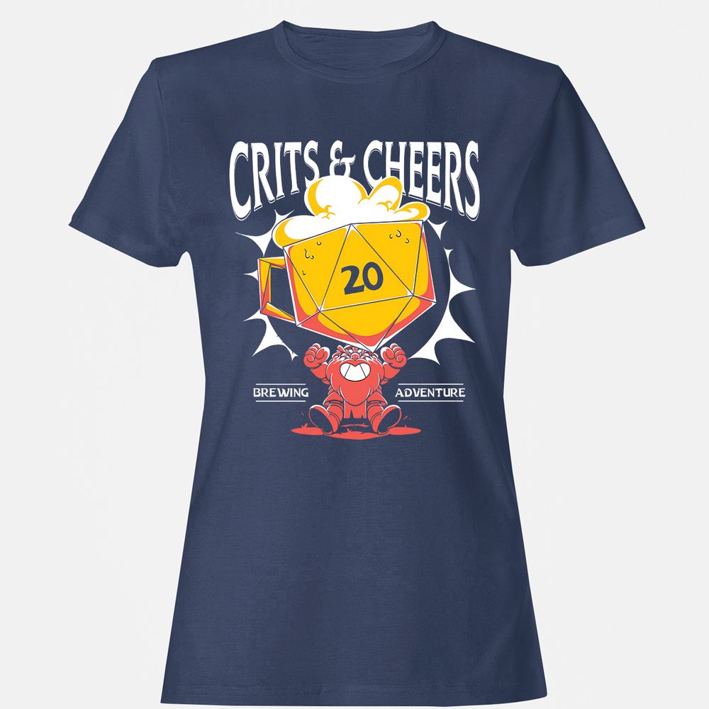 Crits & Cheers Women's T-Shirt - Navy - 10