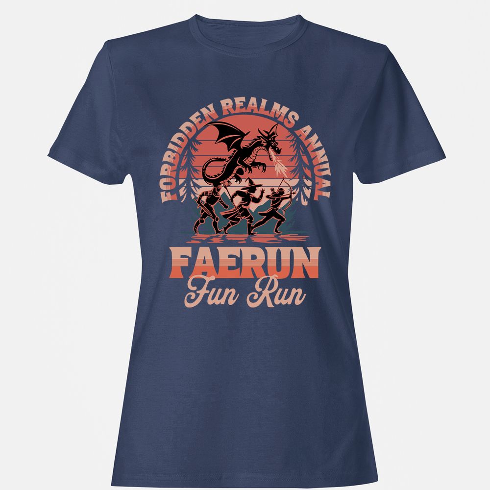 Faerun Fun Run Women's T-Shirt - Navy - 10