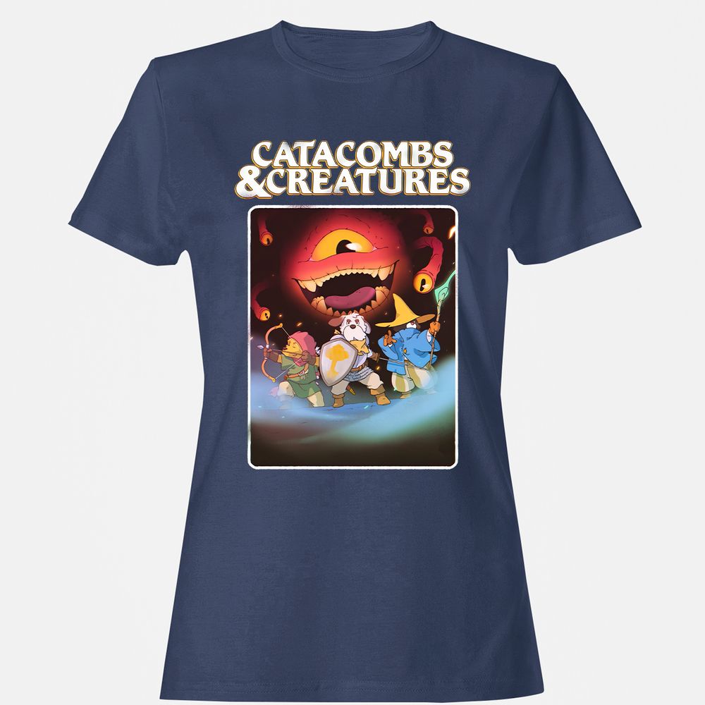 Catacombs & Creatures Women's T-Shirt - Navy - 10