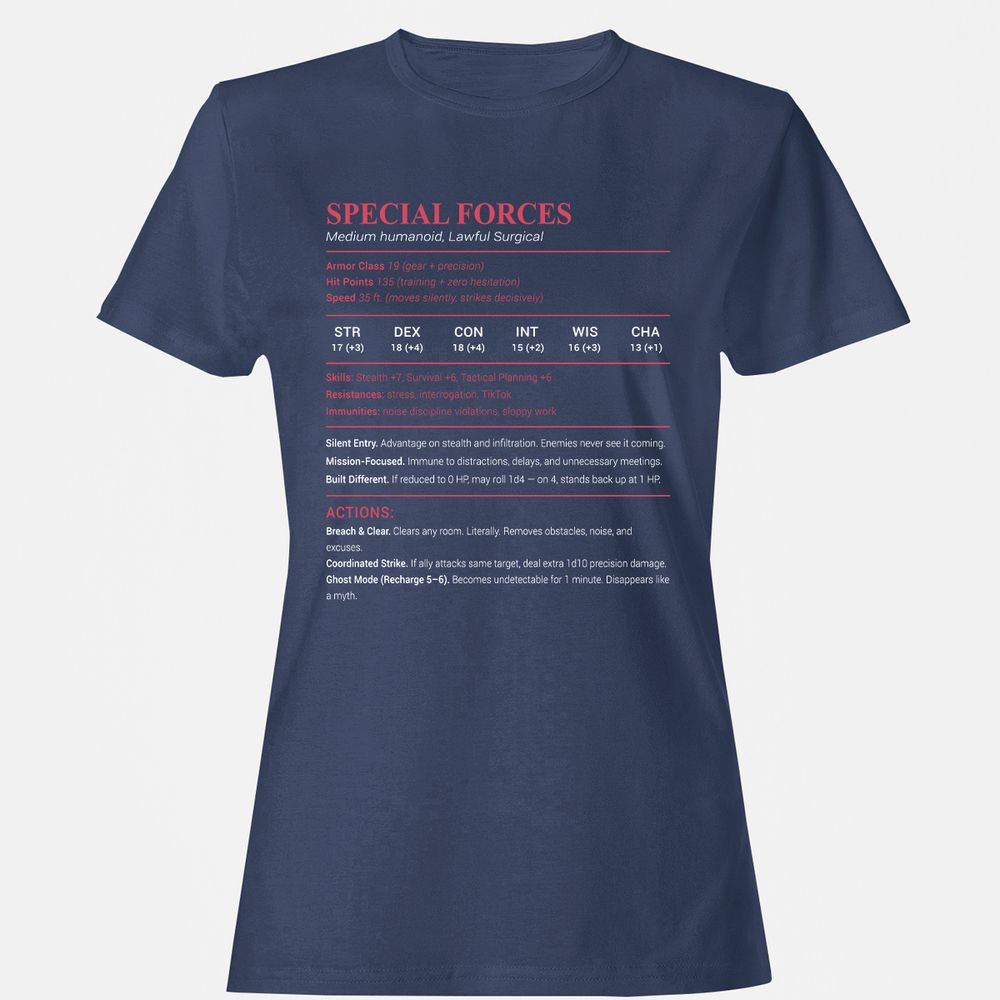 Special Forces Women's T-Shirt - Navy - 10