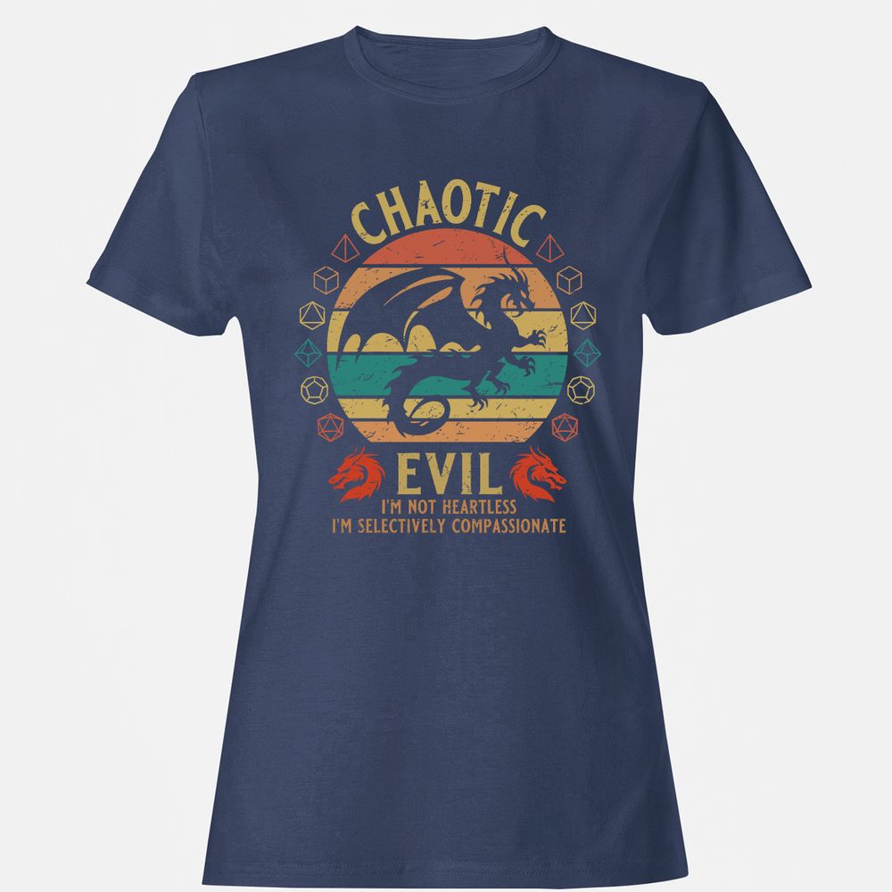 Chaotic Evil Women's T-Shirt - Navy - 10