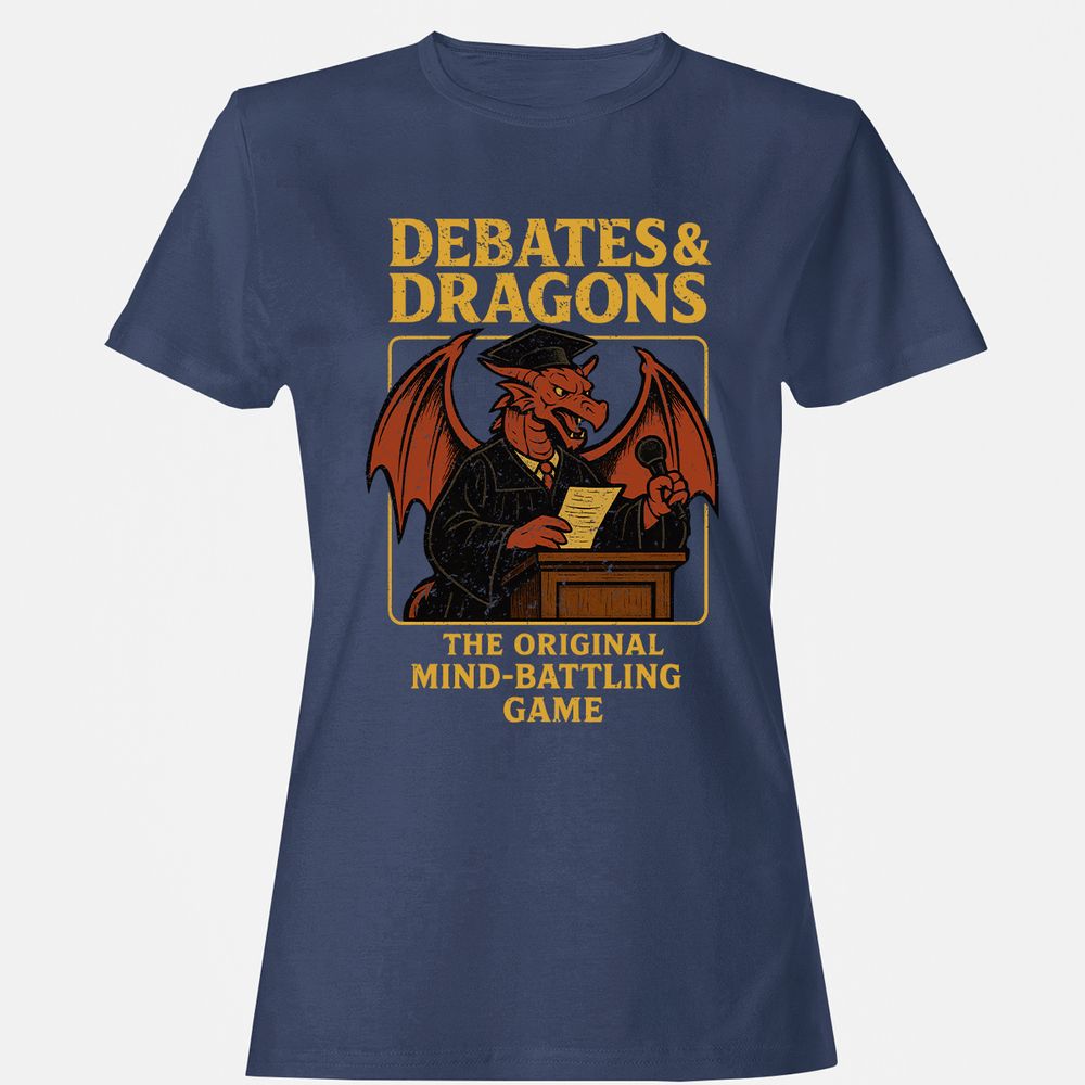 Debates & Dragons Women's T-Shirt - Navy - 10