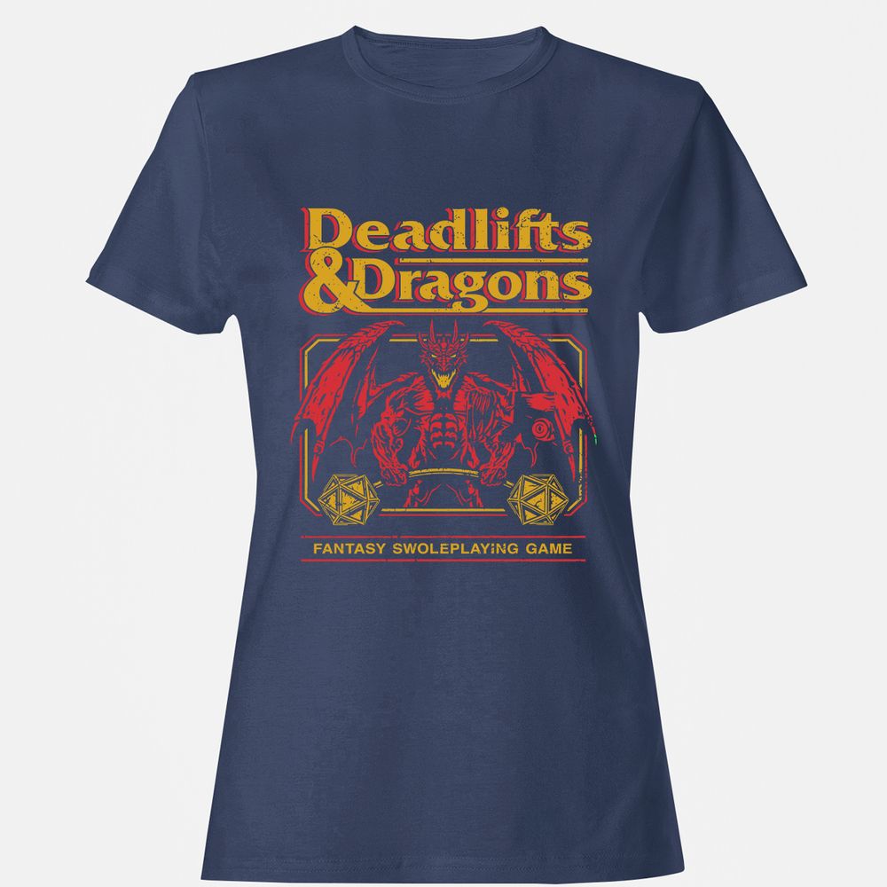 Deadlifts & Dragons - Navy - 10