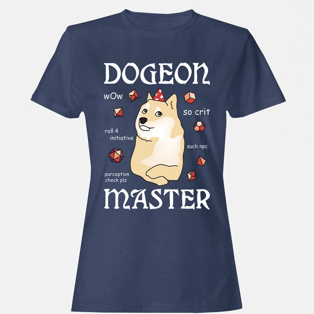 Dogeon Master Women's T-Shirt - Navy - 10
