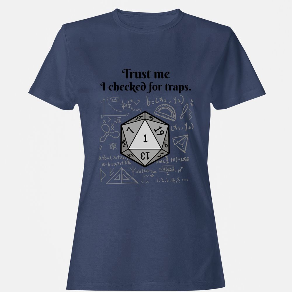 Trust me, I checked for traps. Women's T-Shirt - Navy - 10