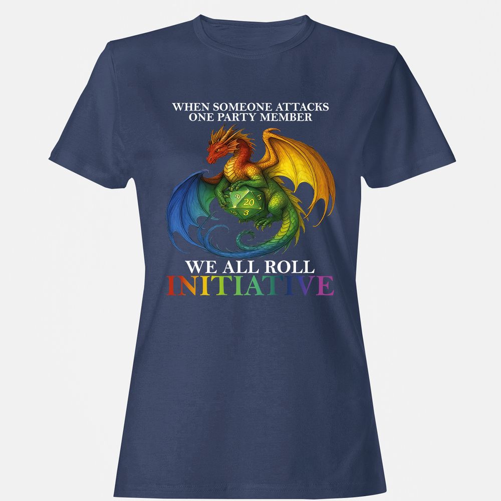 Dragon Roll For Initiative Women's T-Shirt - Navy - 10