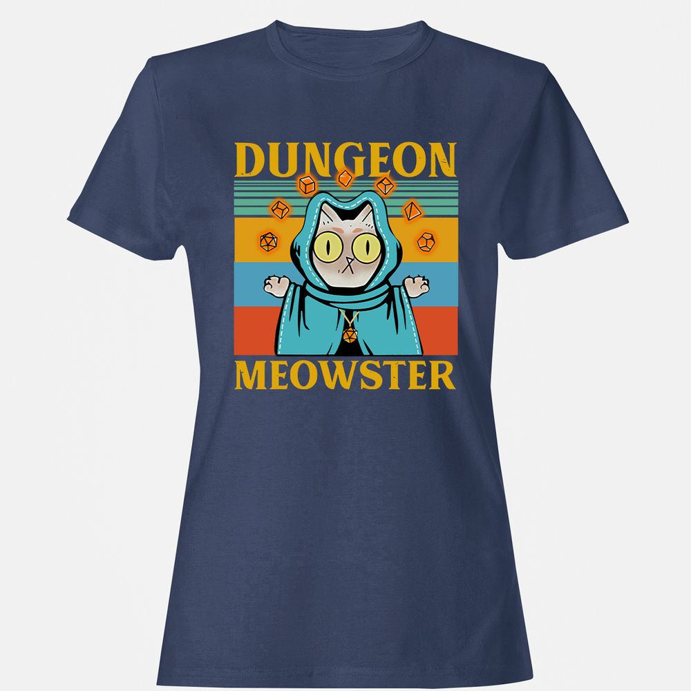 Dungeon Meowster Women's T-Shirt - Navy - 10