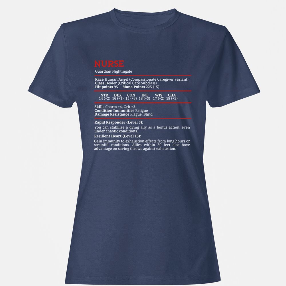 Nurse Stats Women's T-Shirt - Navy - 10