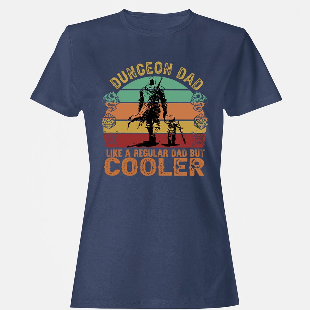 Dungeon Dad Like A Regular Dad Women's T-Shirt - Navy - 10