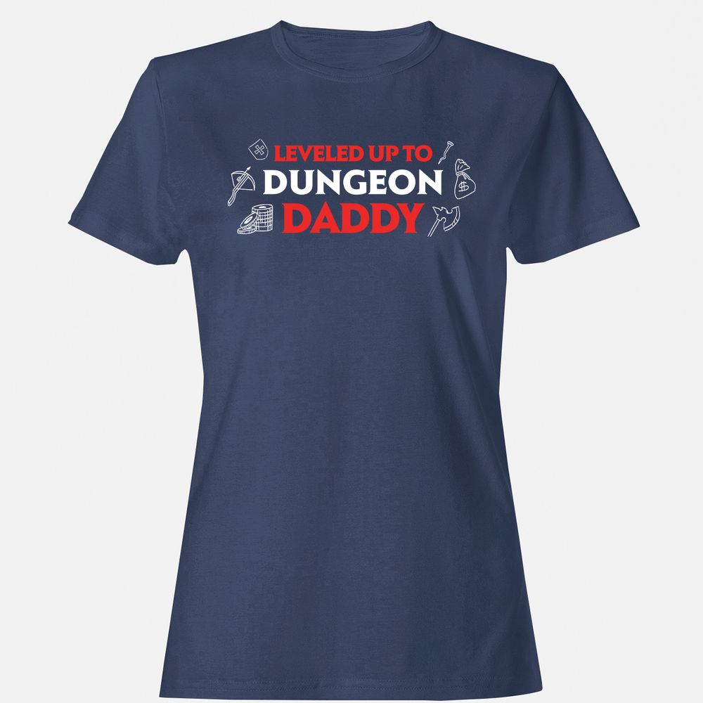 Leveled Up To Dungeon Daddy Women's T-Shirt - Navy - 10
