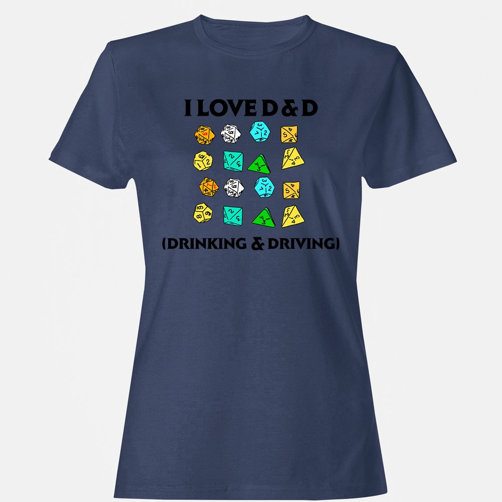 Drinking & Driving Women's T-Shirt - Navy - 10