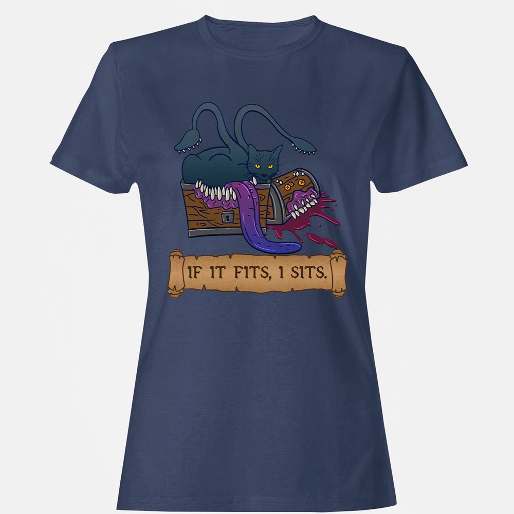 If It Fits I Sits Women's T-Shirt - Navy - 10