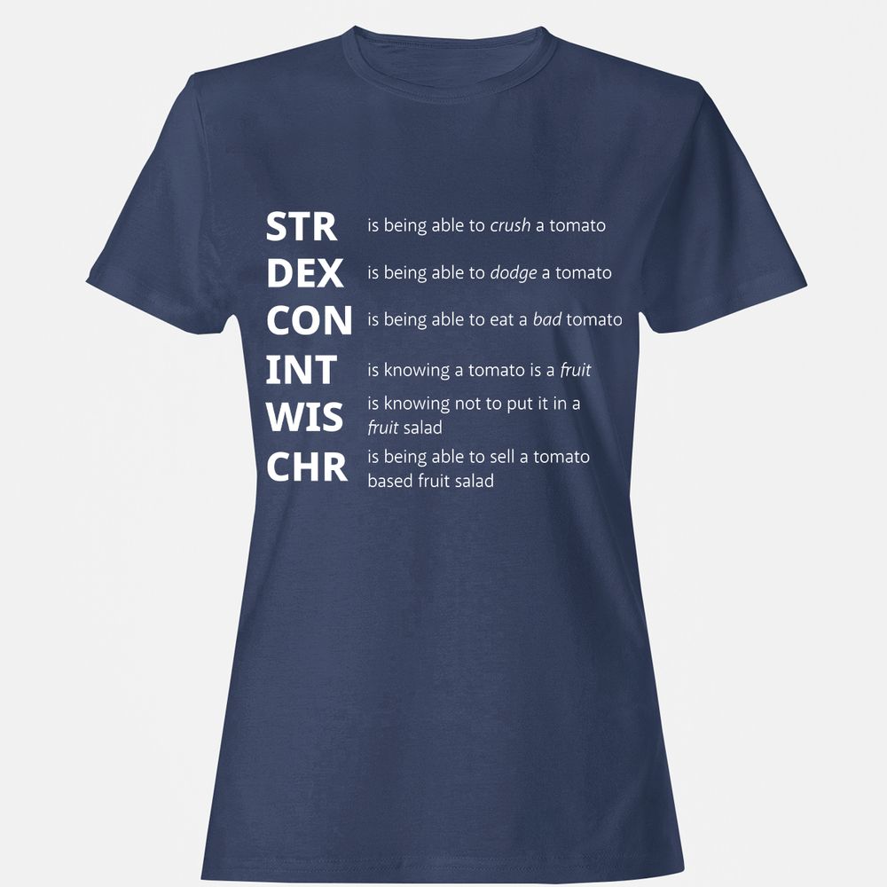 Tomato Stats – RPG Meme Edition - Navy - 10