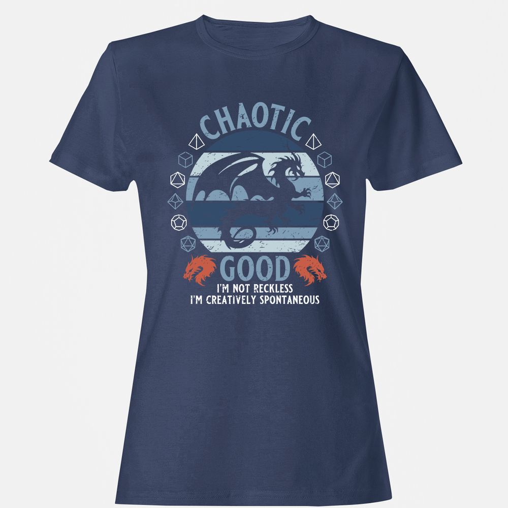 Chaotic Good 2 Women's T-Shirt - Navy - 10