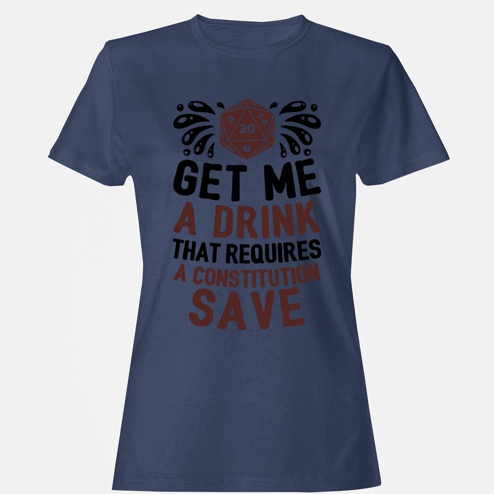 Get Me A Drink Women's T-Shirt - Navy - 10