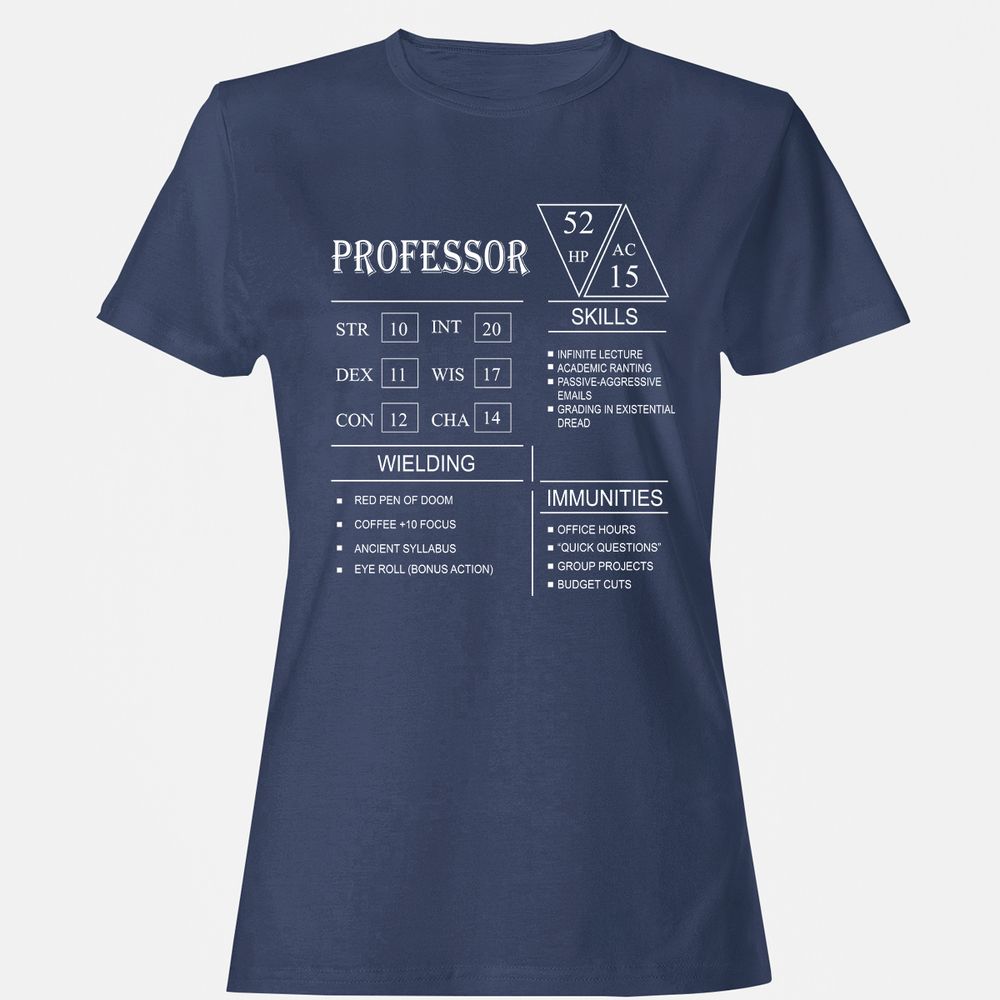Professor New Women's T-Shirt - Navy - 10