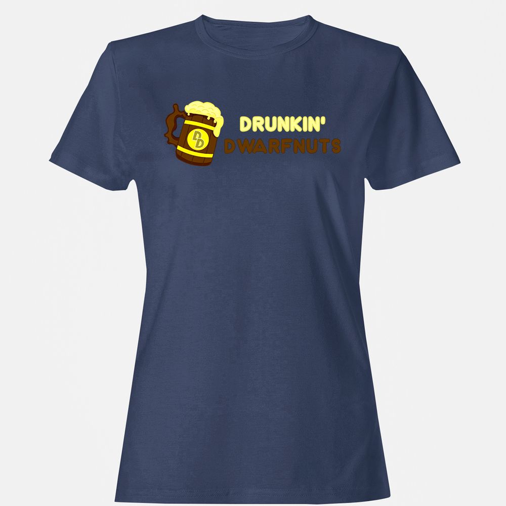 Drunkin' Dwartnuts Women's T-Shirt - Navy - 10