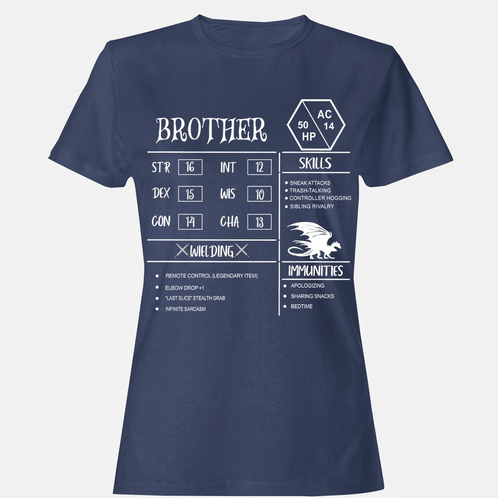 Brother Stats Women's T-Shirt - Navy - 10