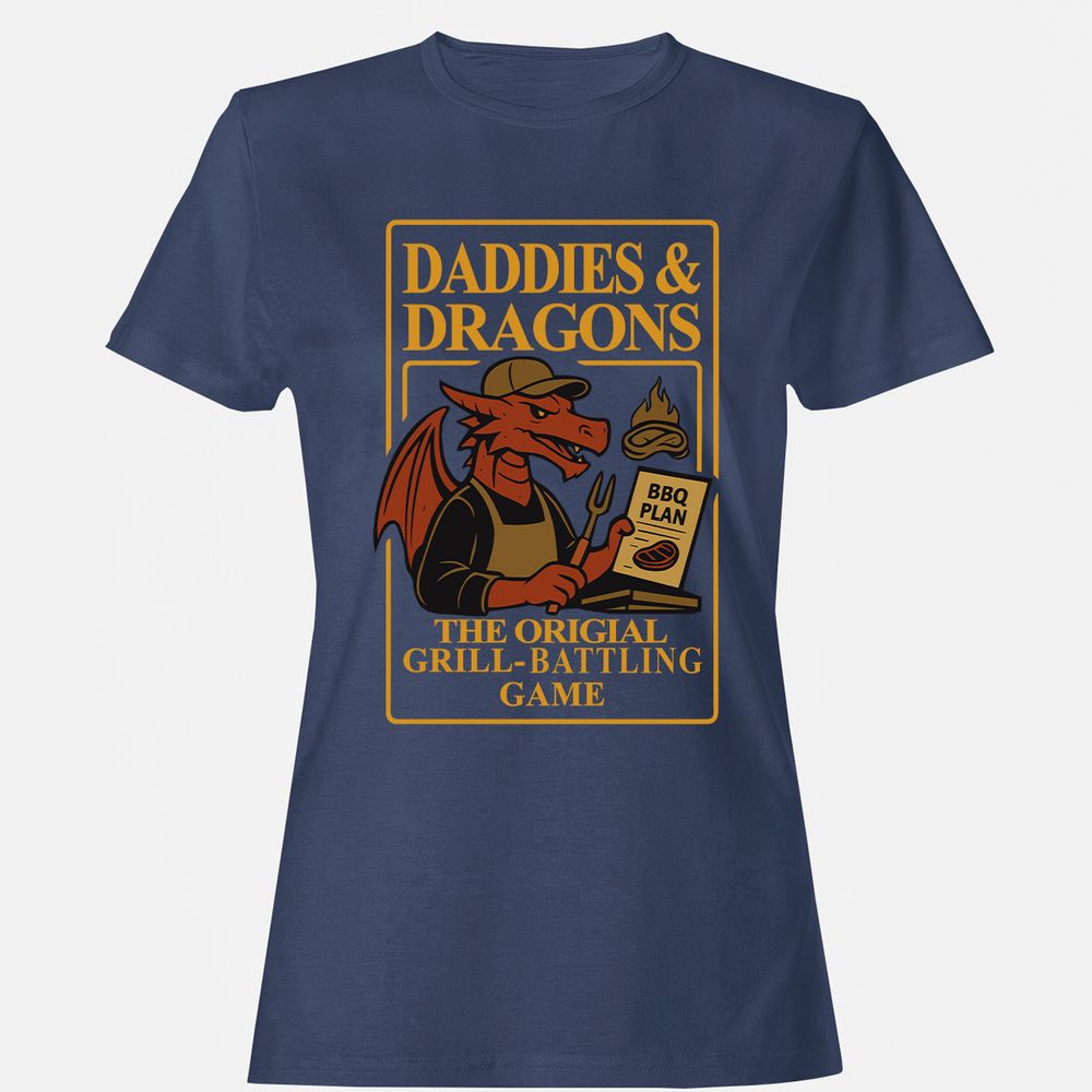 Daddies & Dragons Women's T-Shirt - Navy - 10