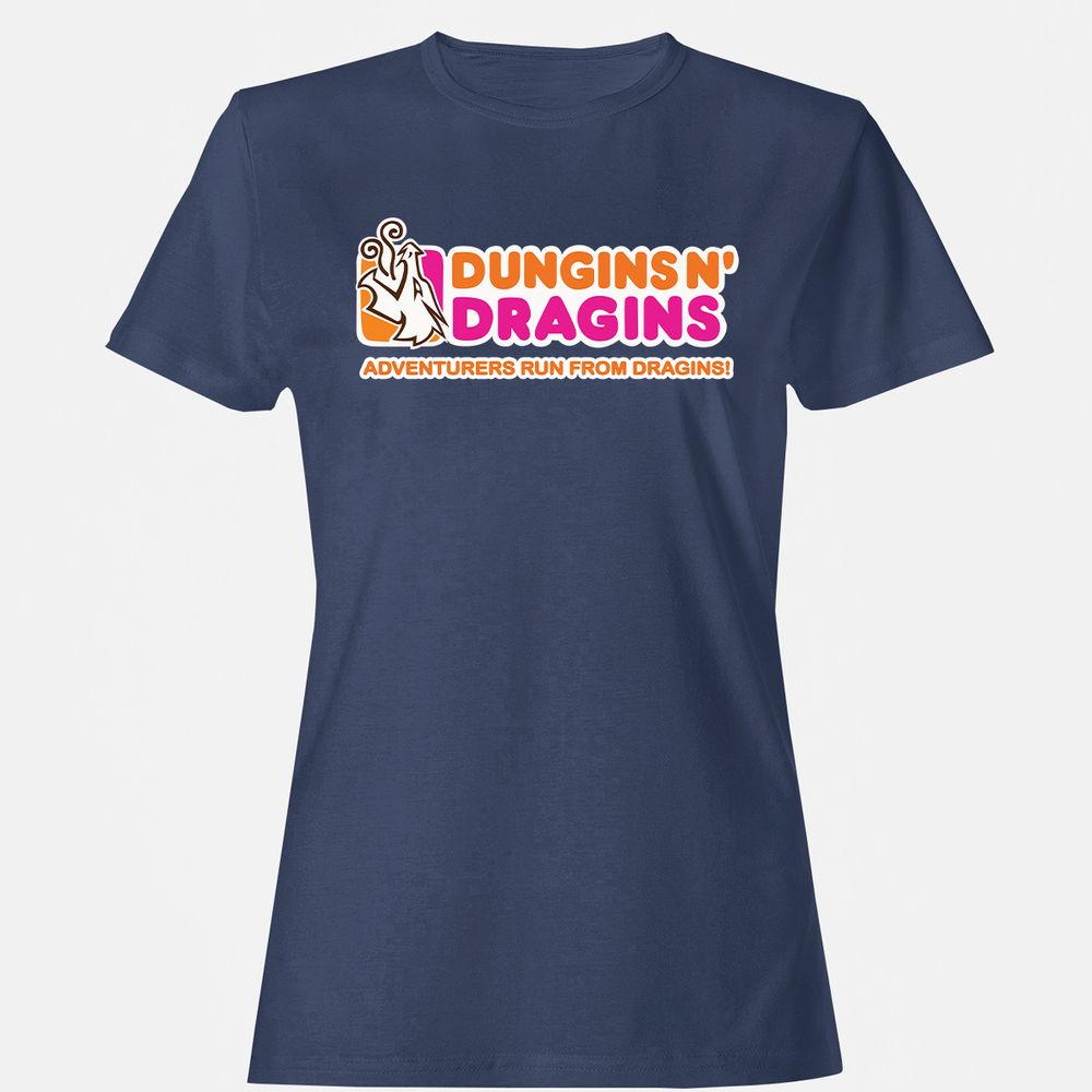 Dungins & Dragins Women's T-Shirt - Navy - 10
