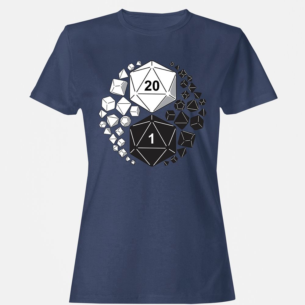 Gaming Yin Yang Women's T-Shirt - Navy - 10