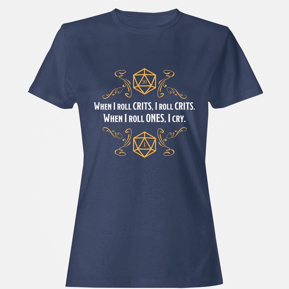When I Roll Crits Women's T-Shirt - Navy - 10