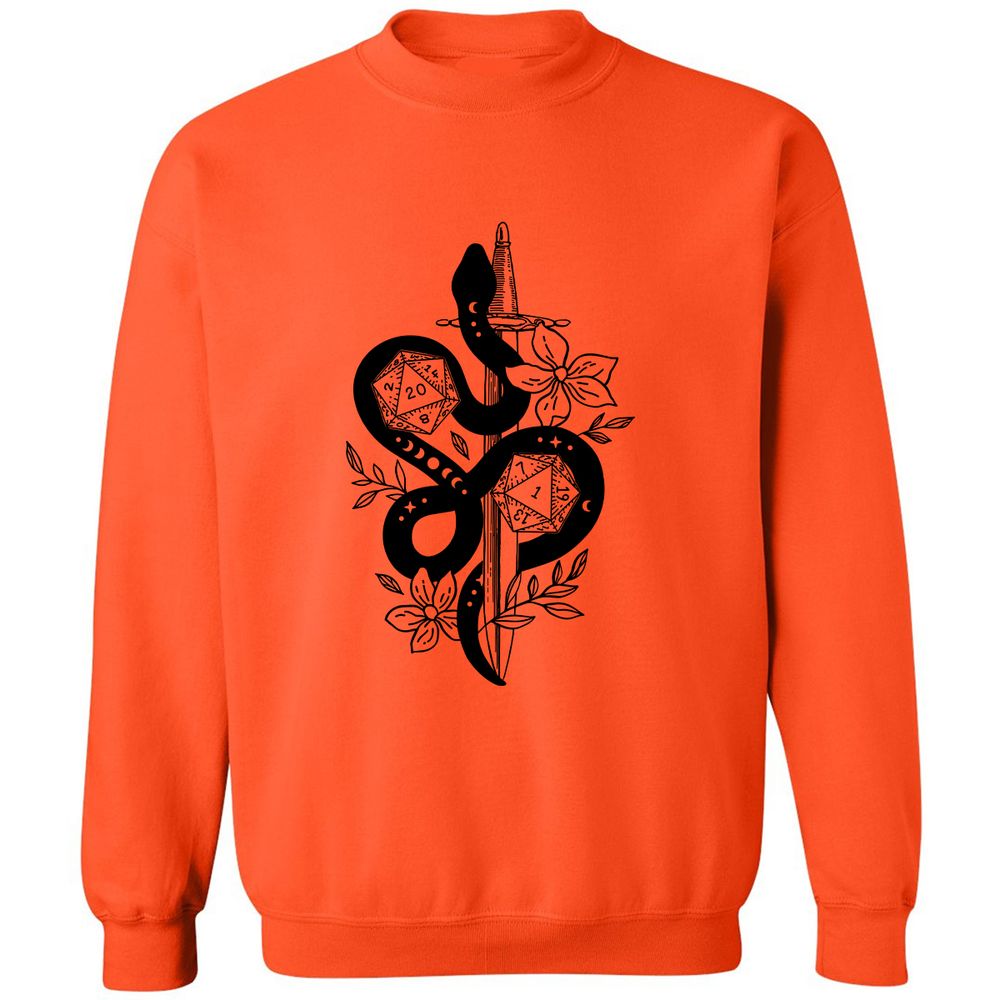 D20 Snake and Sword - Orange - 10