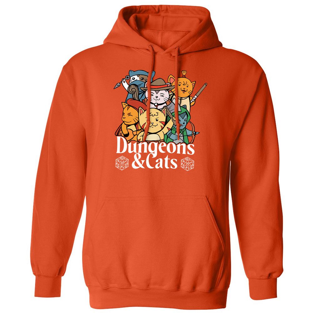 Dungeons & Cats Classic Unisex Hoodie - Orange - 10