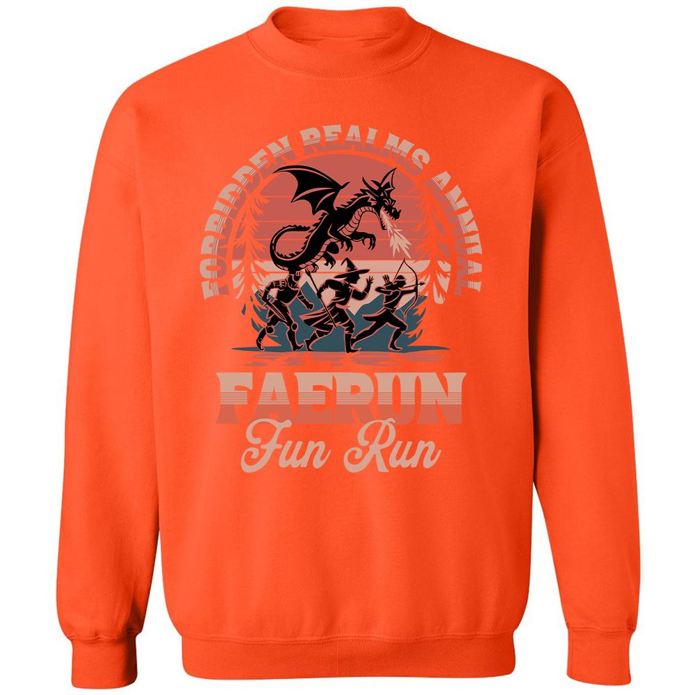 Faerun Fun Run Classic Unisex Sweatshirt - Orange - 10