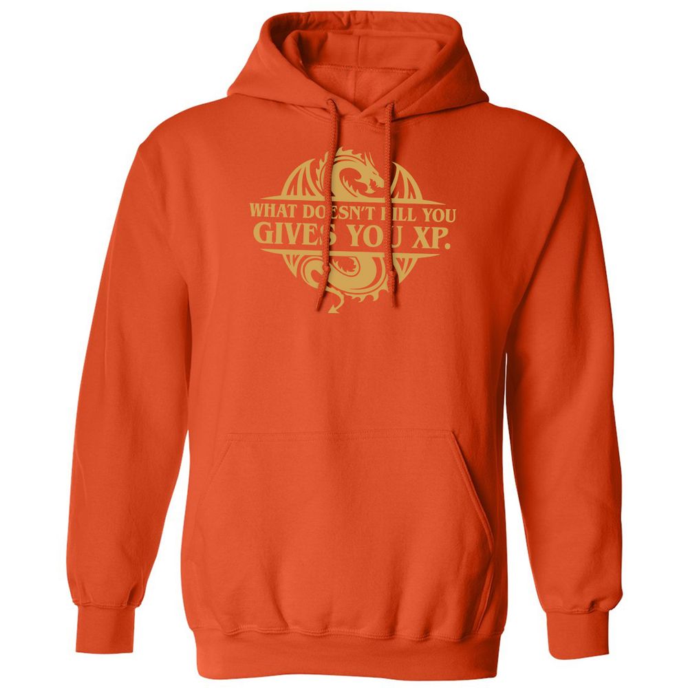 What Doesn't Kill You Gives You XP Classic Unisex Hoodie - Orange - 10